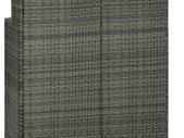 Garden Bar Table Grey 120x55x110 cm Poly Rattan