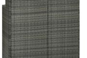 Garden Bar Table Grey 120x55x110 cm Poly Rattan
