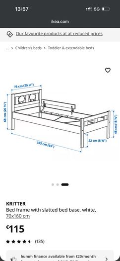 Ikea kids bed with mattress