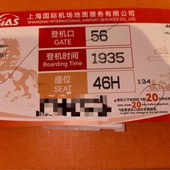 Shanghai- Beijing Boarding Pass (souvenir)