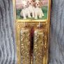 Vintage Decorative Brass Wall Clothes Brush Set Image 2
