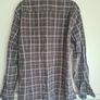 mens MASSIMO DUTTI check shirt brown tartan 100% cotton Size XXL double extra large Image 8