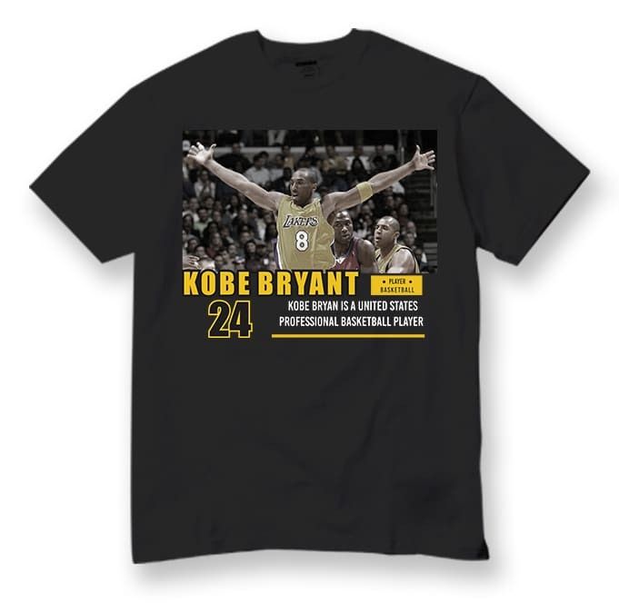 Kobe Bryant t-shirts black mamba t-shirts
