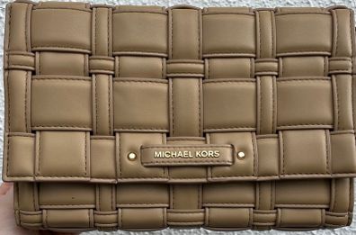 Michael Kors Ivy Woven Crossbody Handbag