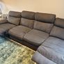 4 seater fabric couch with reclining seats Image 3
