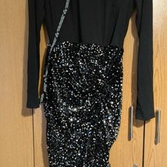 Black sequin dress