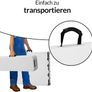 Beer tent set, foldable, 2 beer benches, 1 beer table, plastic handle, white, marquee set, camping garden furniture Image 3