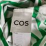 COS Green & White Striped V-Neck T-Shirt - Organic Cotton Jersey S Image 6