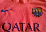 Barcelona fc Nike peach football jersey size large boys