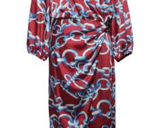 ZARA multicoloured silk wrap dress size M