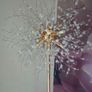 Crystal and gold floor lamp Image 3