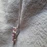 Sterling Silver Pink Cross Necklace Image 7