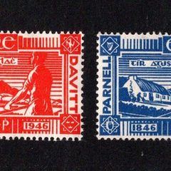 1946 Ireland Birth Centenary of Charles Stewart Parnell & Michael Davitt (Land Reformers) Commentative Stamps Mint Never Hinged (MNH)