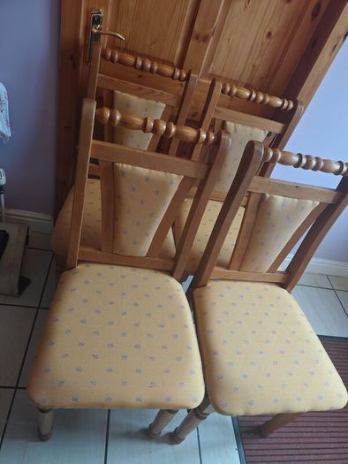 4 wooden chairs