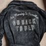 Black Mini Fluffy Bathrobe, size 10 Image 3
