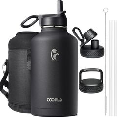 Insulated Water Bottle 2L - 3 Lids - Keeps Cold 24h - Brand New