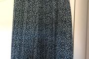 Brand new superdry navy ditsy print pleated midi skirt