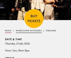 James (2 x Tickets - Galway Arts Festival)