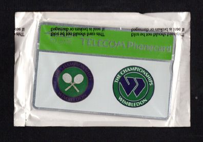 1990 United Kingdom 20 unit Wimbledon Tennis 1990 (Landis & Gyr (Optical) Phone Card New and Sealed
