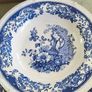Vintage Barker Bros Royal Tudor Ware Olde Staffordshire Blue Floral Design  Hanging Plate Image 2
