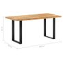 Dining Table 160x80x75 cm Solid Reclaimed Wood Image 8