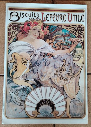 Alphonse Mucha Art Nouveau Print 1999