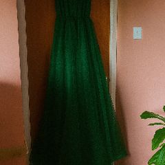 Emerald Green Maxi Gown Dress M Debs Wedding Christmas Party