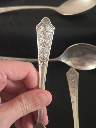 Collection of 11 Vintage Newbridge Silverware Celtic Dragon Design Spoons from Jurys Hotel