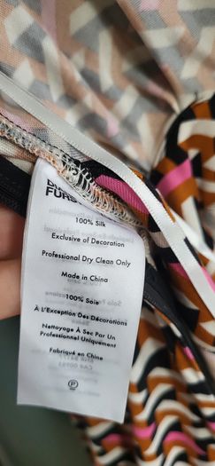 Diane Von Furstenberg 100% Silk Jumpsuit Sz 10USA (Fit 14-16UK) - Rrp 395 (New)
