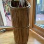 Mid Century Bamboo / Pencil Reed Stick Stand Image 2