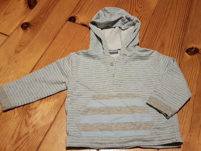 12-18 Months Blue & Grey Top
