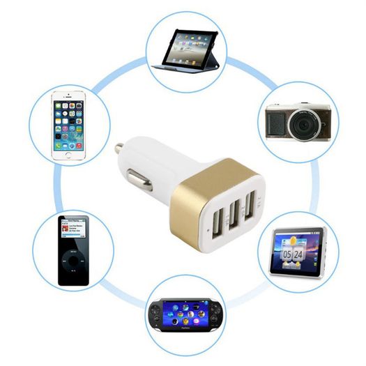 New Triple USB Universal Car Truck Cigarette Charger 12V 24V 2.1A 3 Port iPhone Samsung #591
