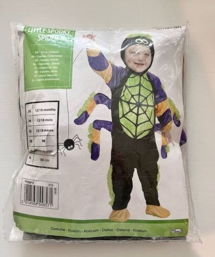 Cute Spooky Spider Baby and Toddler Halloween Costume 12-18 months
