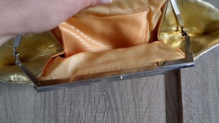 Gold sequin with rinstones clutch