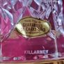 Vintage Killarney Crystal Cut Crystal Glass 8 Inch Tall Octagonal Large Flared Shaped Vase With 24 carat Gold Finishing Round Base Made In Ireland Image 9