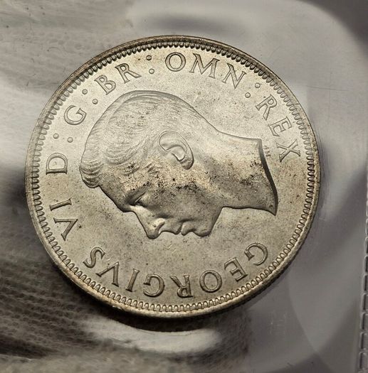 United Kingdom Silver 1939 Half Crown Beautiful Uncirculated