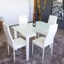 Glass dining table set with 4 chairs Free Delivery Image 2