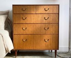 Vintage Teak Mid Century Chest of Drawers Storage