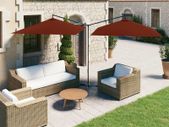 Double Parasol with Steel Pole Terracotta 600x300 cm