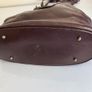 Vintage French Large Dark Brown Leather Bucket Bag Image 10