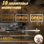 16"x 9" Adjustable Brightness Open Signs for Business, Ultra Bright Lighted Sign Open Powered by USB with ON/OFF, Electric Light up Sign for Stores, Restaurants, Retail Shops, Bar (Horizontal) Image 3