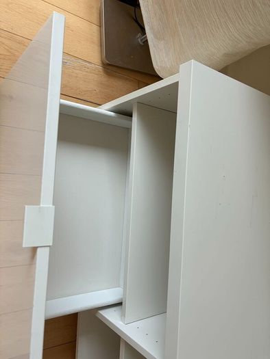 BYS TV bench, high-gloss white, 160x42x45 cm