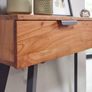 Solid Acacia Wood Console Table with 2 Drawers Image 5