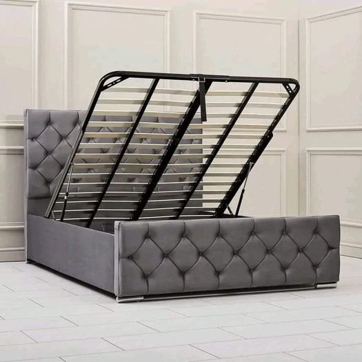 New King Size Ottoman Gaslift Storage Beds. New Super King Ottoman Gaslift Beds. New Tufted Sprung Memory Foam Mattresses Instock
