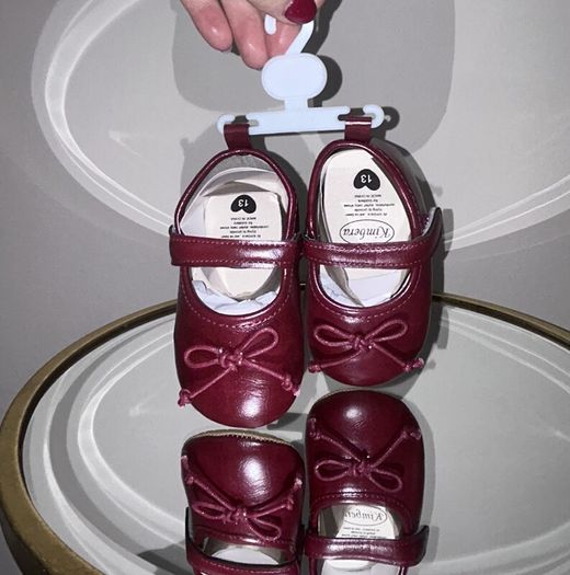Baby Girls Wine Shoes. Size 13