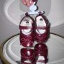 Baby Girls Wine Shoes. Size 13 Image 7