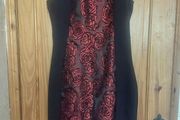 Marc Angelo red and black floral dress (free post)