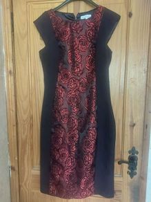 Marc Angelo red and black floral dress (free post)
