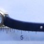 Vintage Timex womens quartz watch - gold tone oval case, white dial and black strap Image 10