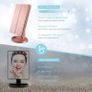 Makeup Mirror, 1x/2X/3X Trifold Makeup Mirror with 21 LED Lights and Adjustable Touch Screen Mirrors Cosmetic Countertop Mirrors (Rose Gold) Image 3